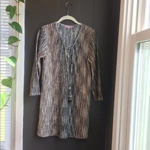 Calypso St Barth Metallic Sweater Mini-Dress